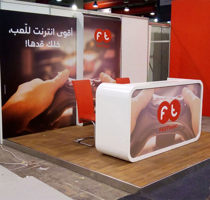 Customized Backdrop & Information Desk